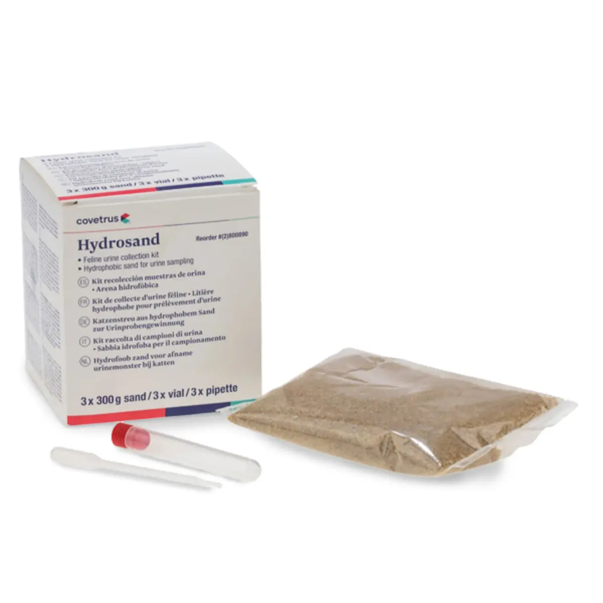 COVERTUS Hydrosand, nisip recoltare probe urina pisici, cutie, 300g - Image 2