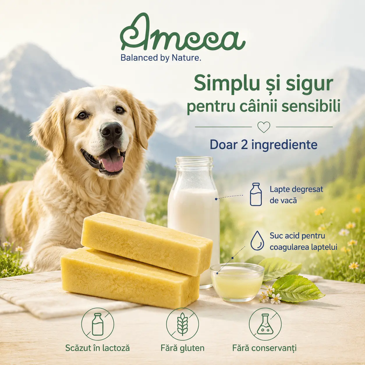 AMEEA Cheese Bar Himalayan Receipe Extra Large, XL, Branza, recompense fara cereale caini, 140g - Image 7