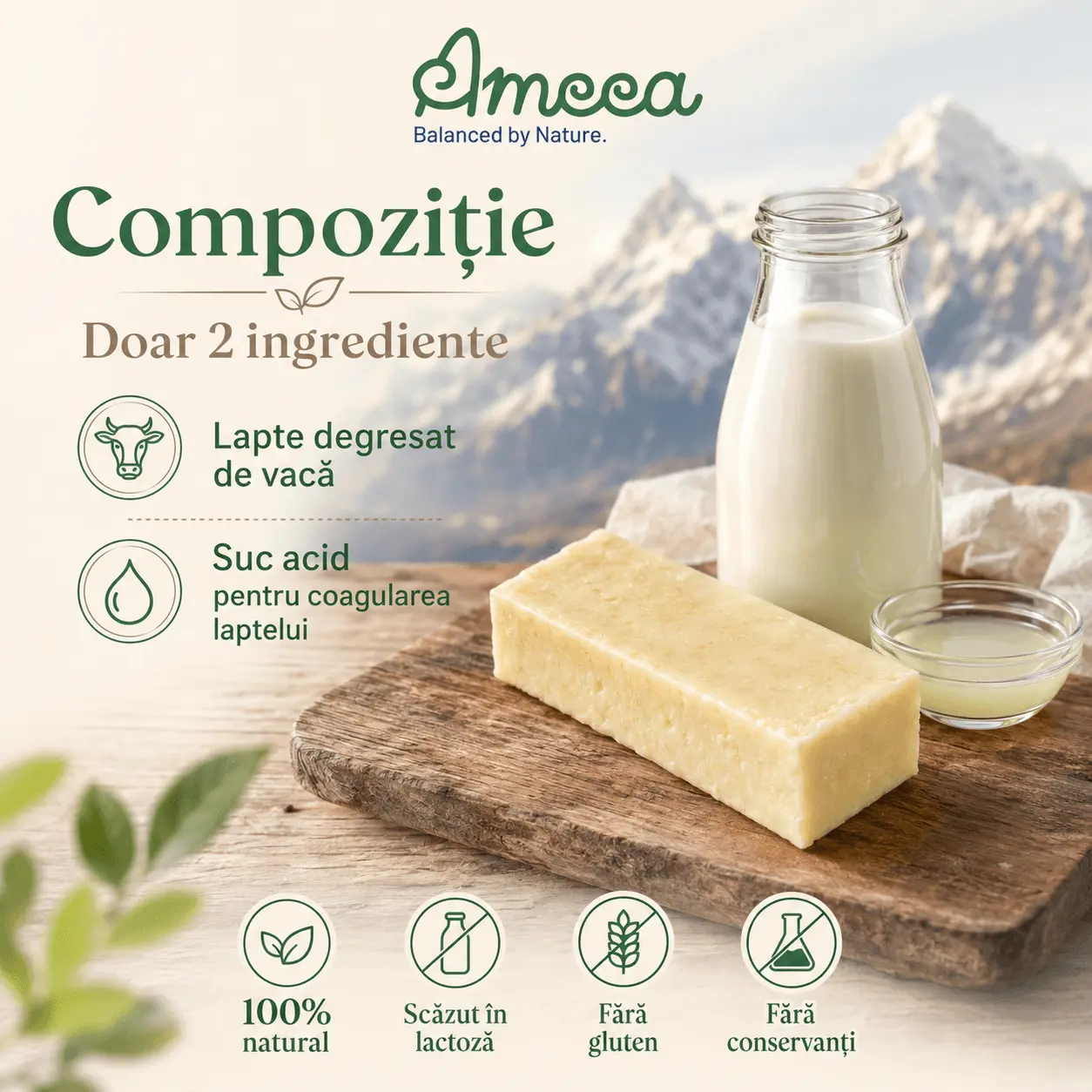 AMEEA Cheese Bar Himalayan Receipe Large, L, Branza, recompense fara cereale caini, 100g - Image 4