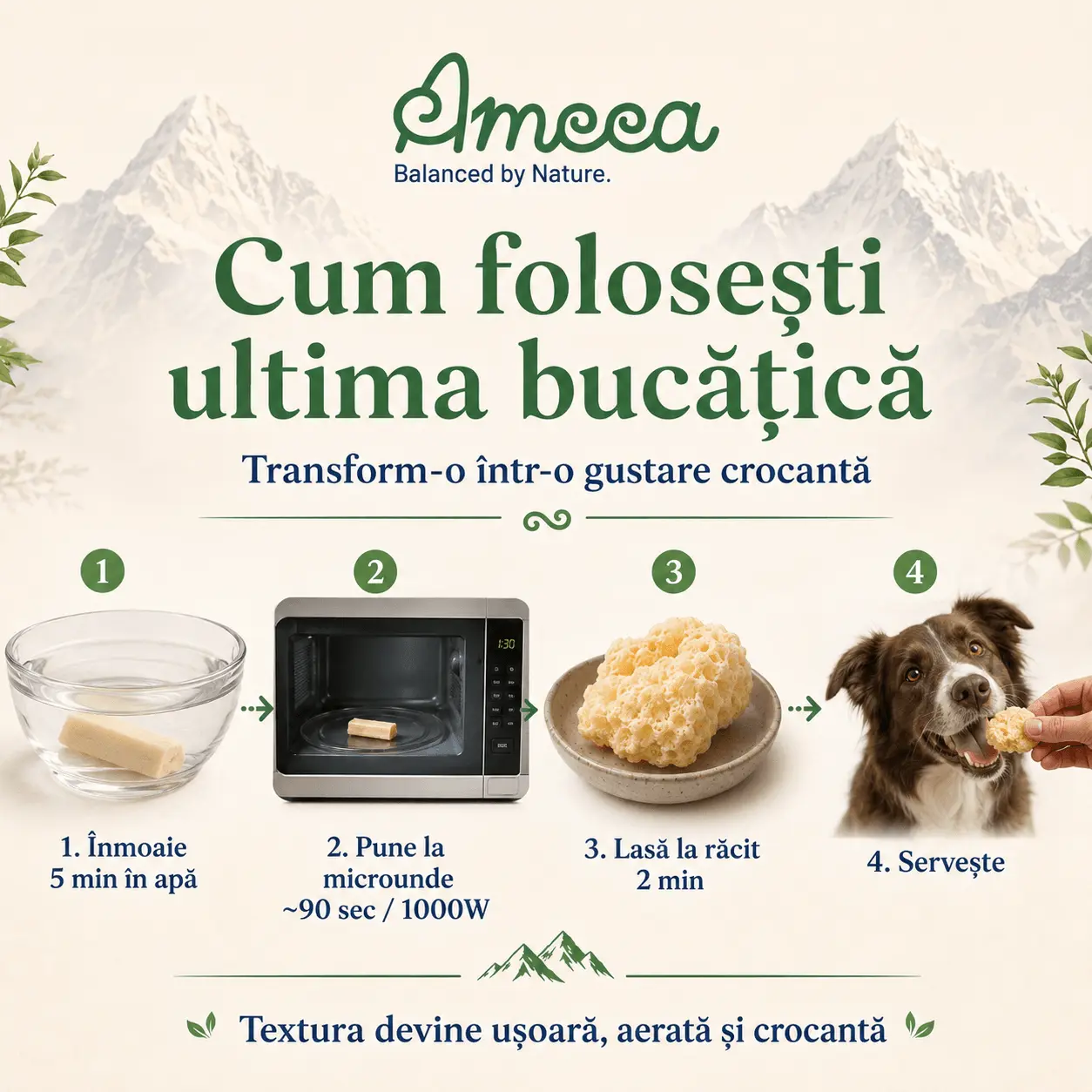 AMEEA Cheese Bar Himalayan Receipe Medium, M, Branza, recompense fara cereale caini, 70g - Image 8