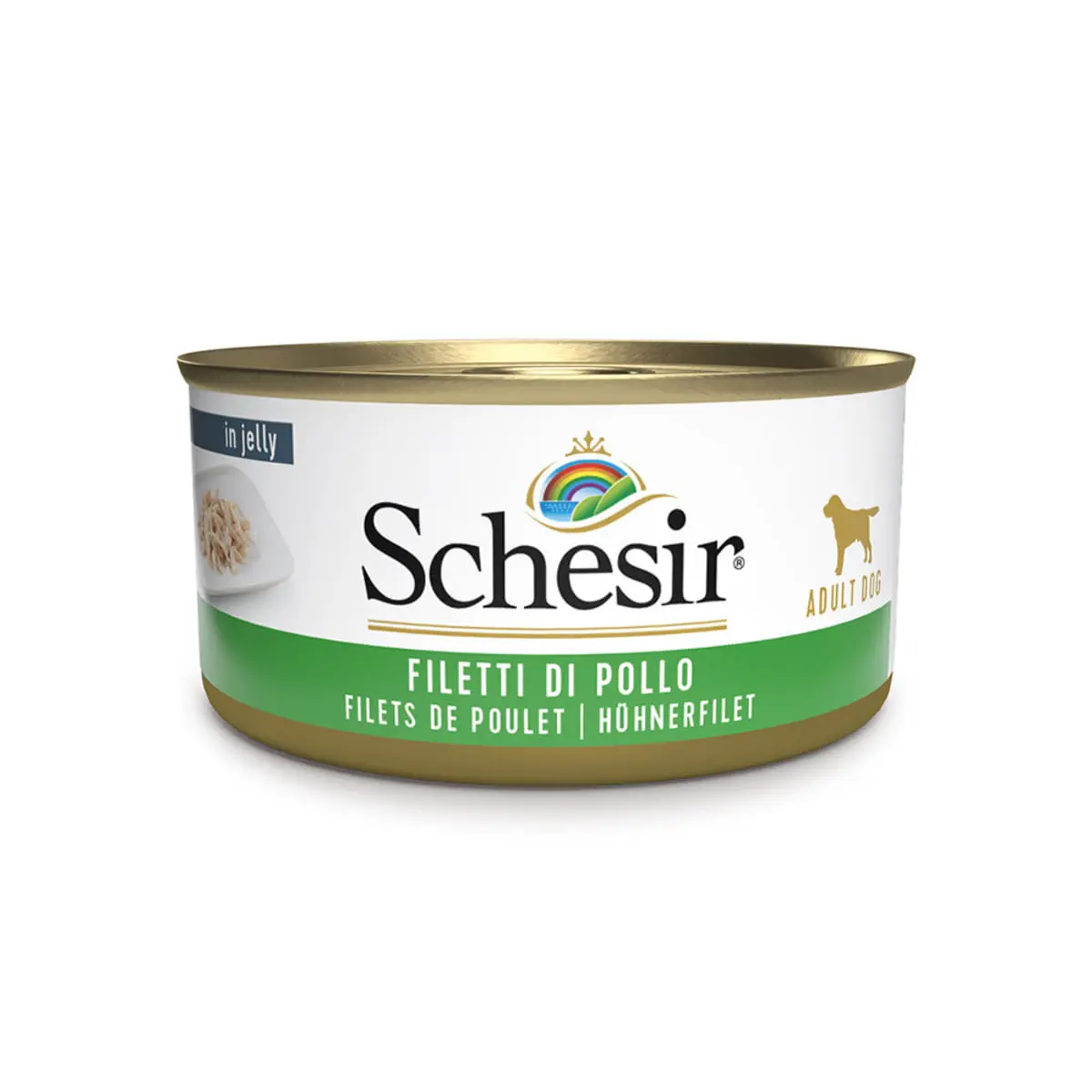 SCHESIR Complementary In Jelly, XS-XL, Pui, conserva hrana umeda caini, (in aspic), 150g