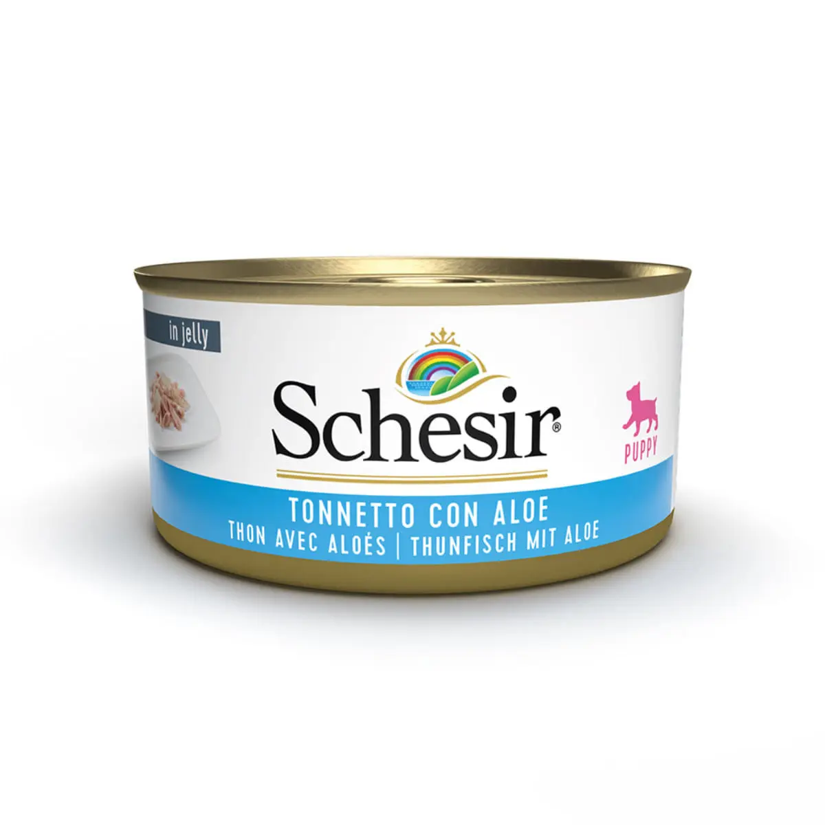 SCHESIR Complementary Puppy, XS-XL, Ton ��i Aloe Vera, conserva hrana umeda caini junior, (in aspic), 150g - Image 2