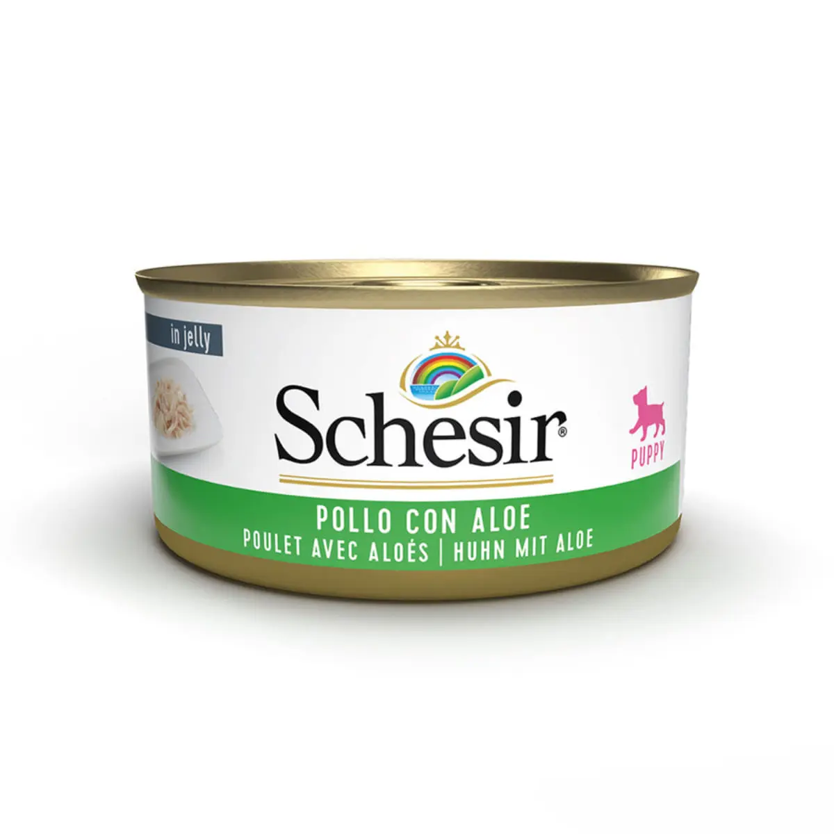 SCHESIR Puppy, XS-XL, Pui si Aloe Vera, conserva hrana umeda caini junior, (in aspic), 150g - Image 2