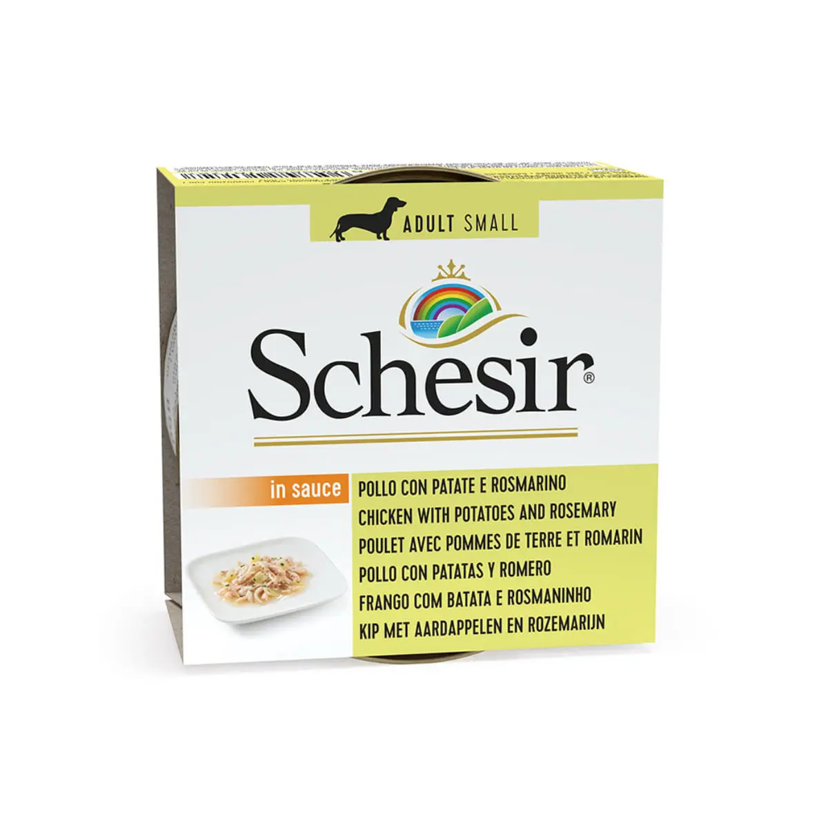SCHESIR Complementary Adult Small , XS-S, Pui si Cartof Dulce, conserva hrana umeda caini, (in aspic), 85g - Image 3