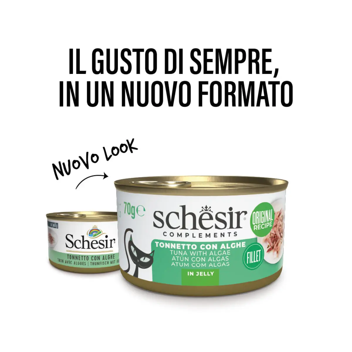 SCHESIR Complementary In Jelly, Ton si Alge Marine, conserva hrana umeda pisici, (in aspic), 70g - Image 4