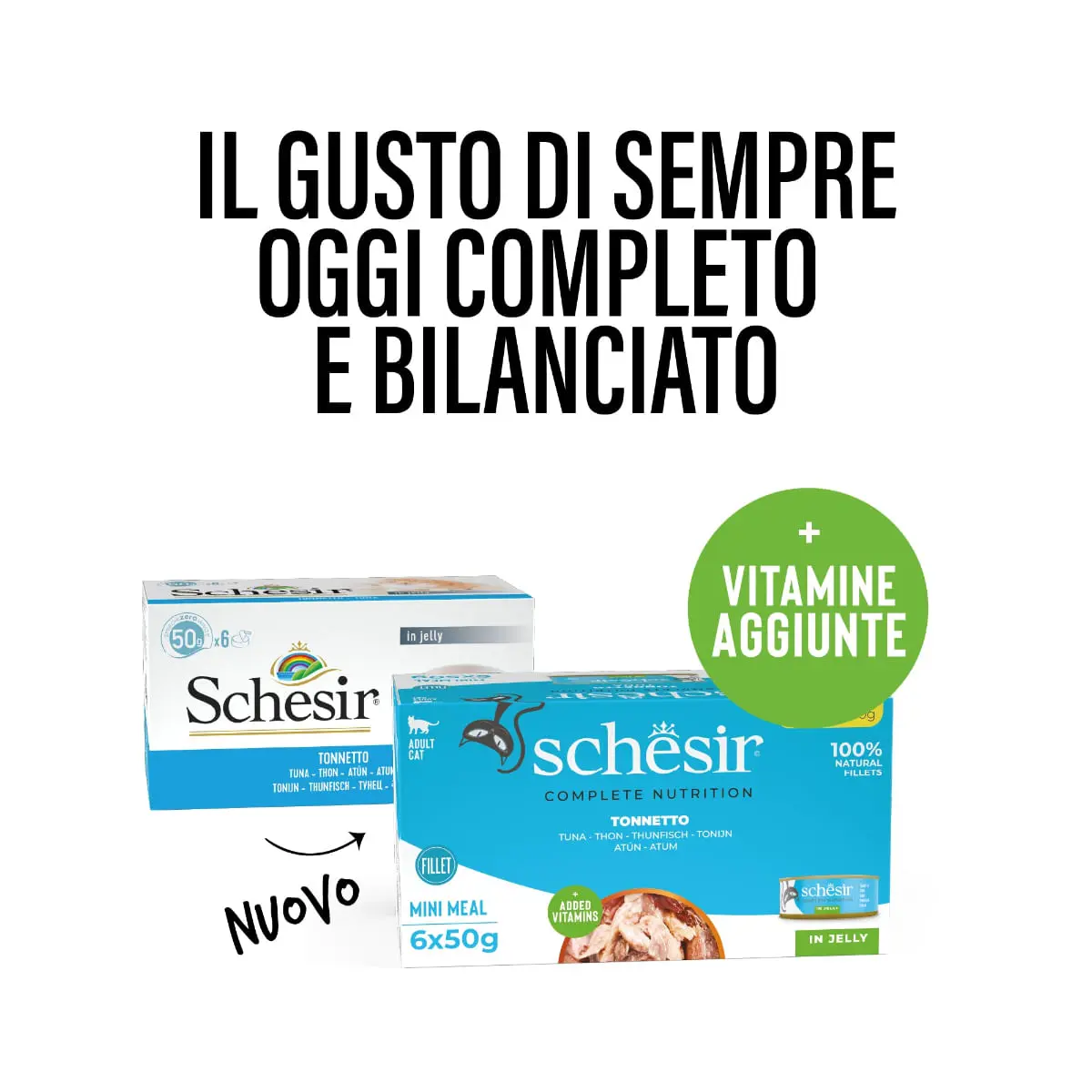 SCHESIR Complete Nutrition Multipack, Ton, conserva hrana umeda pisici, (in aspic), multipack, 50g x 6buc - Image 3