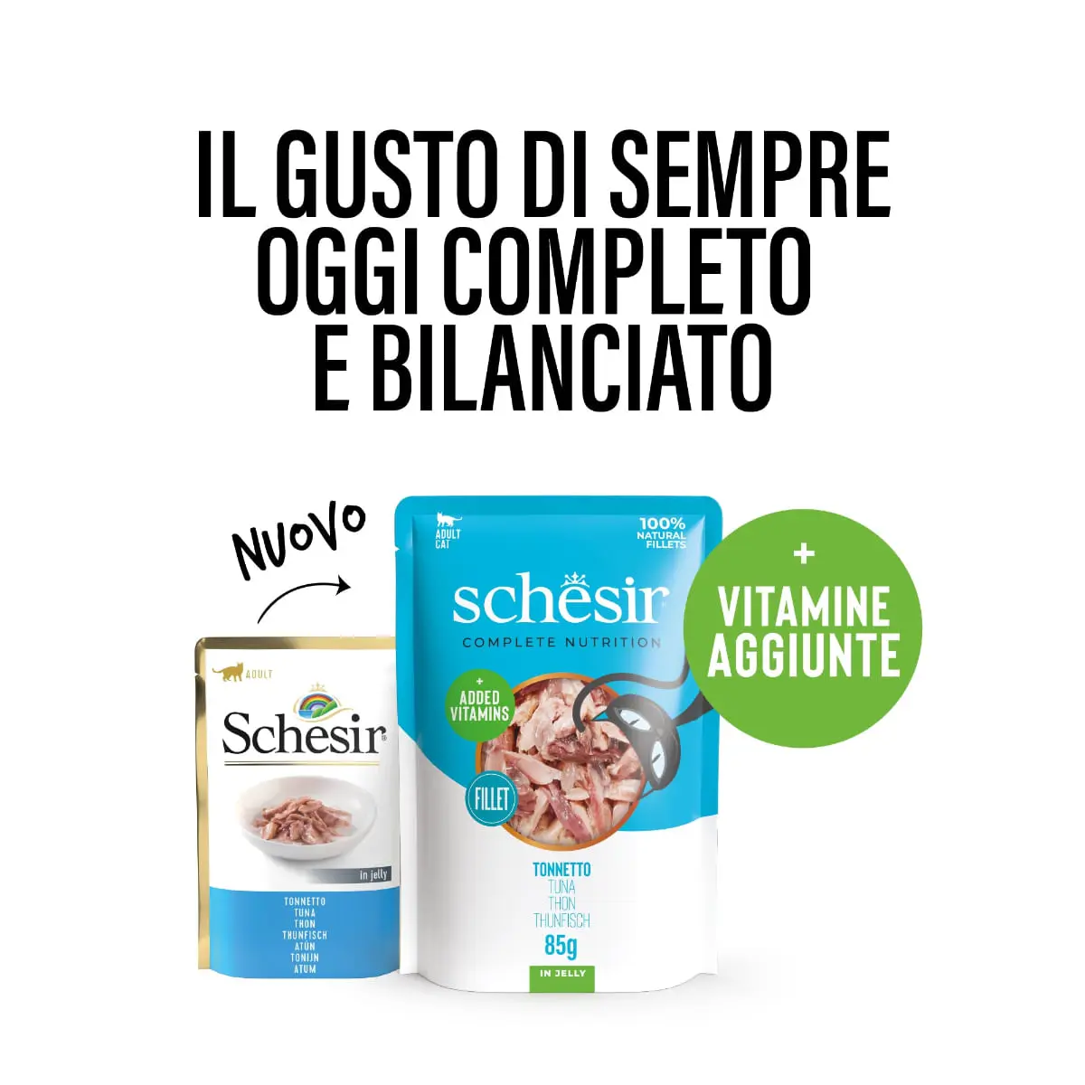 SCHESIR Complementary In Jelly, Ton, plic hrana umeda pisici, (in aspic), 85g - Image 3