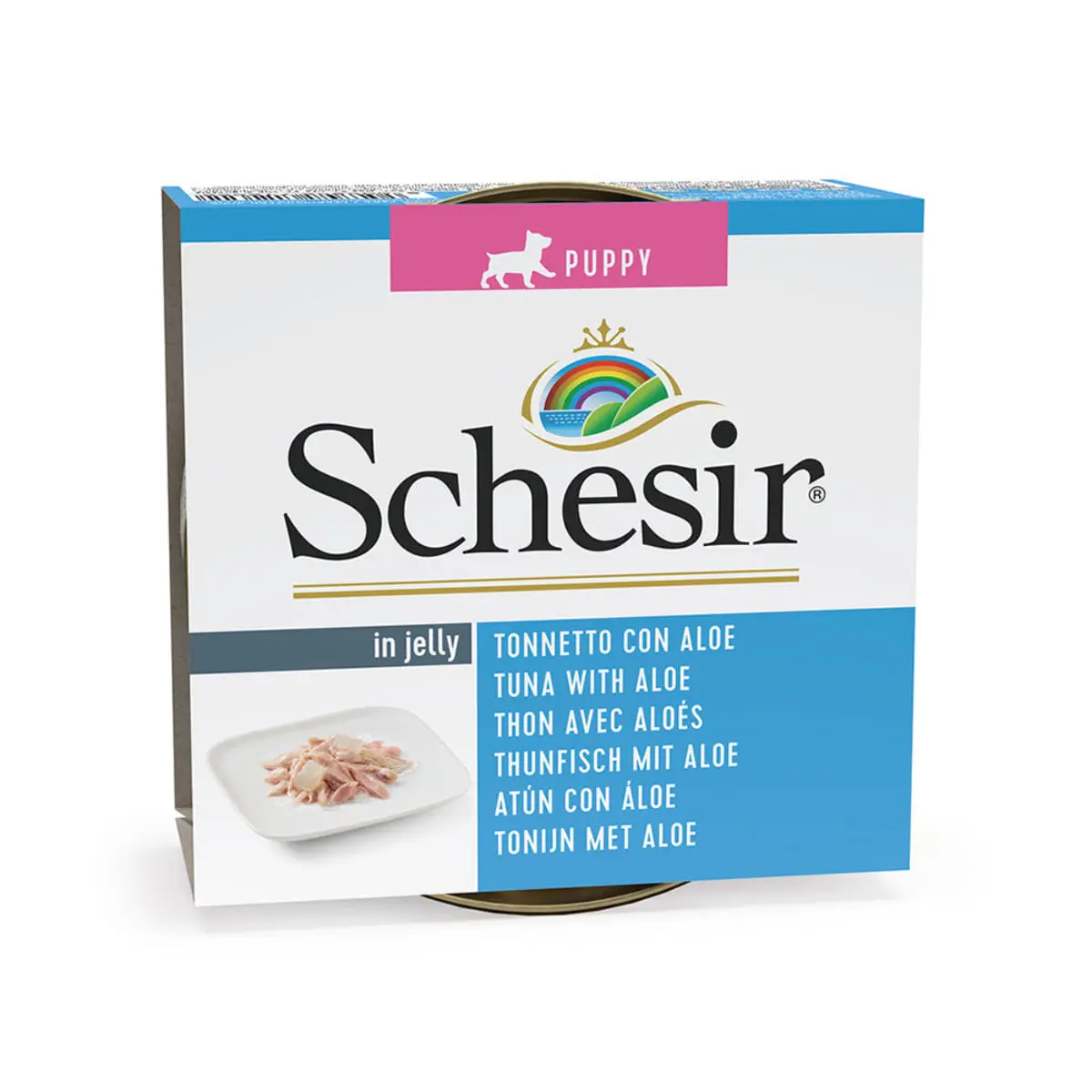SCHESIR Complementary Puppy, XS-XL, Ton ��i Aloe Vera, conserva hrana umeda caini junior, (in aspic), 150g - Image 4