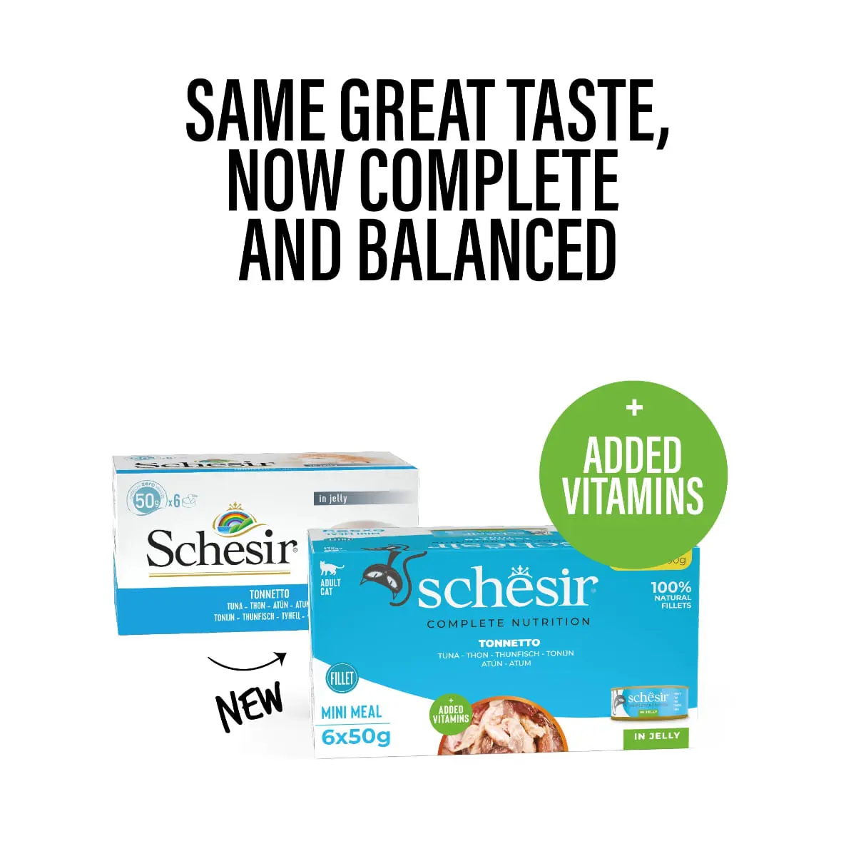 SCHESIR Complete Nutrition Multipack, Ton, conserva hrana umeda pisici, (in aspic), multipack, 50g x 6buc - Image 5
