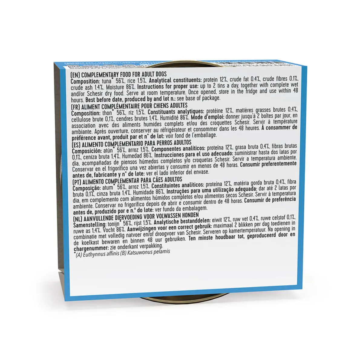 SCHESIR Complementary In Jelly, XS-XL, Ton, conserva hrana umeda caini, (in aspic), 150g - Image 6