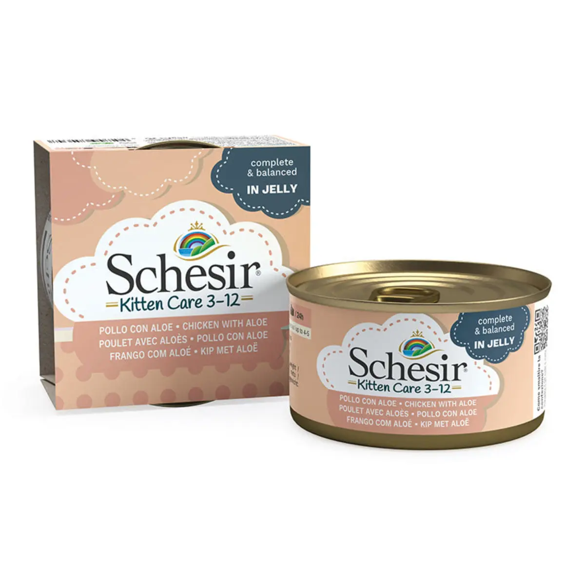 SCHESIR Baby Kitten, Pui si Aloe Vera, conserva hrana umeda pisici junior, (in aspic), 85g - Image 6