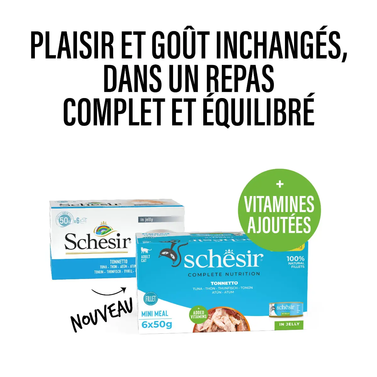 SCHESIR Complete Nutrition Multipack, Ton, conserva hrana umeda pisici, (in aspic), multipack, 50g x 6buc - Image 6