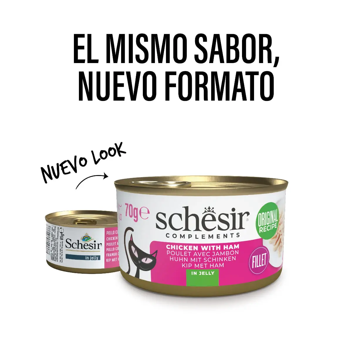 SCHESIR Complementary In Jelly, Pui si Sunca, conserva hrana umeda pisici, (in aspic), 70g - Image 8