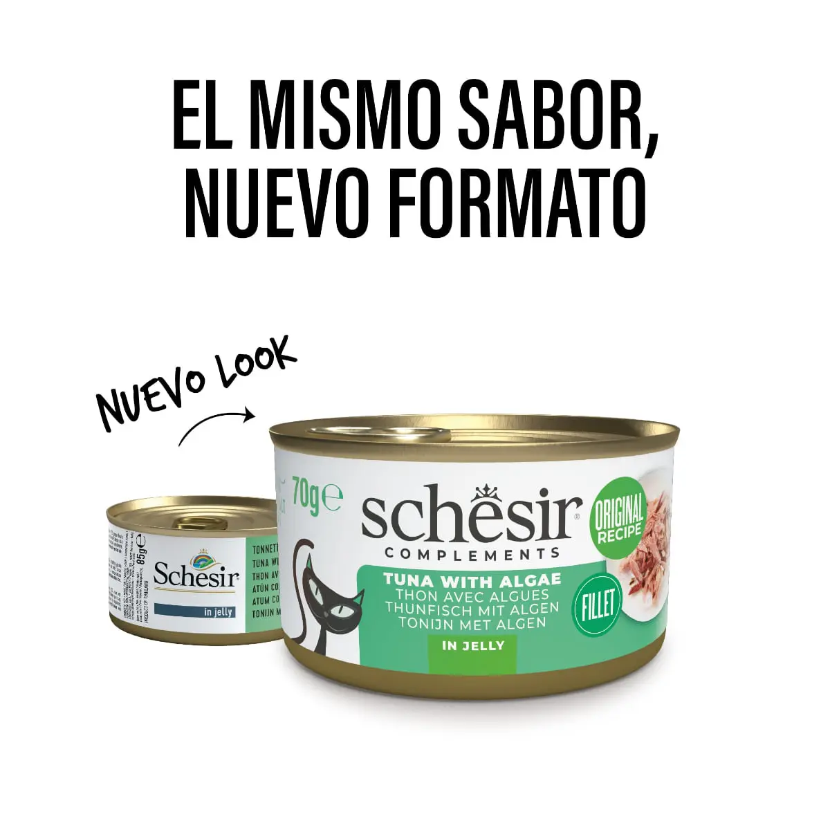 SCHESIR Complementary In Jelly, Ton si Alge Marine, conserva hrana umeda pisici, (in aspic), 70g - Image 8