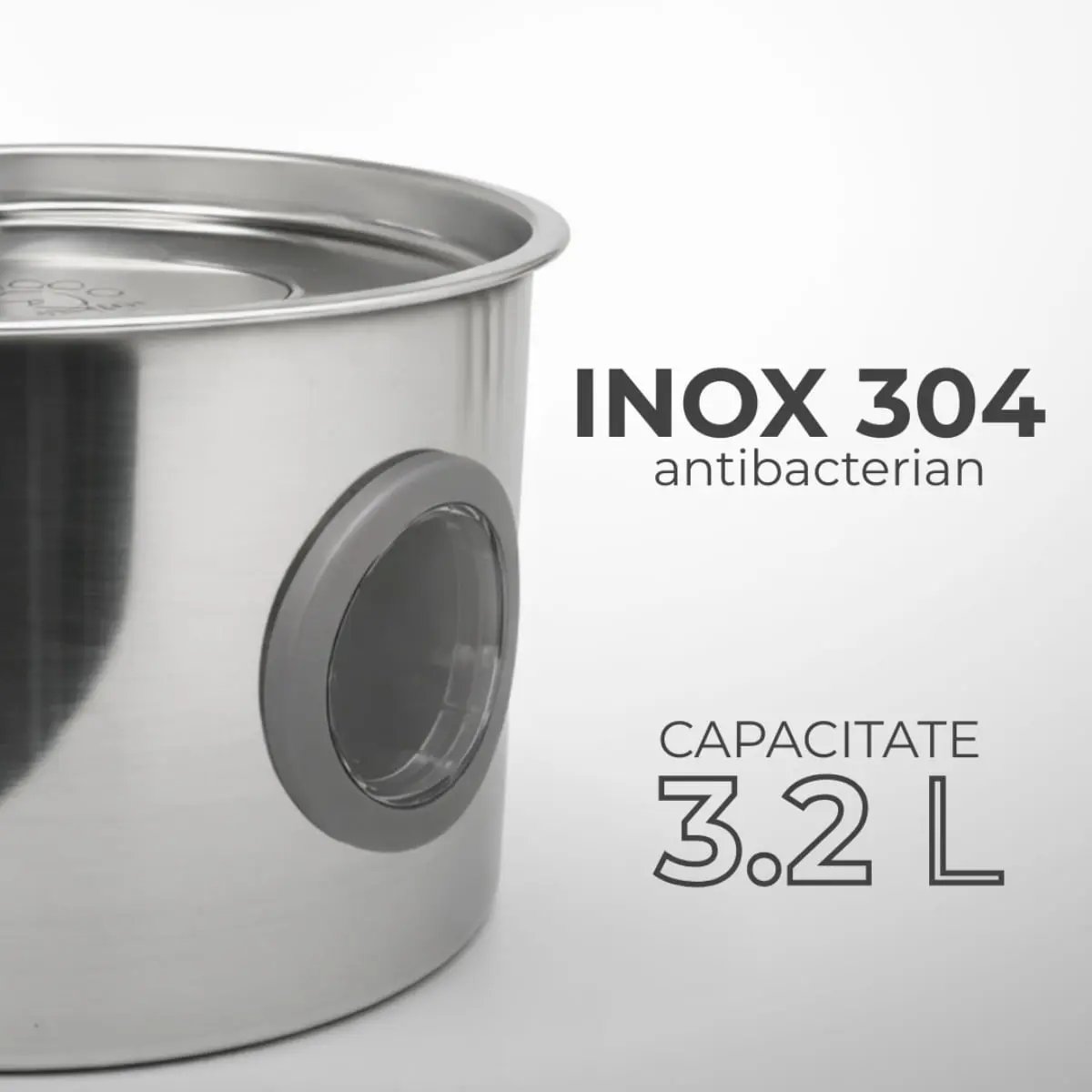 PETSON AquaPet Steel, fantana caini, 1 bol rotund, sistem filtrare, inox PETSON AquaPet Steel, fantana caini si pisici, 1 bol rotund, sistem filtrare, inox, argintiu, 3.2l - Image 5