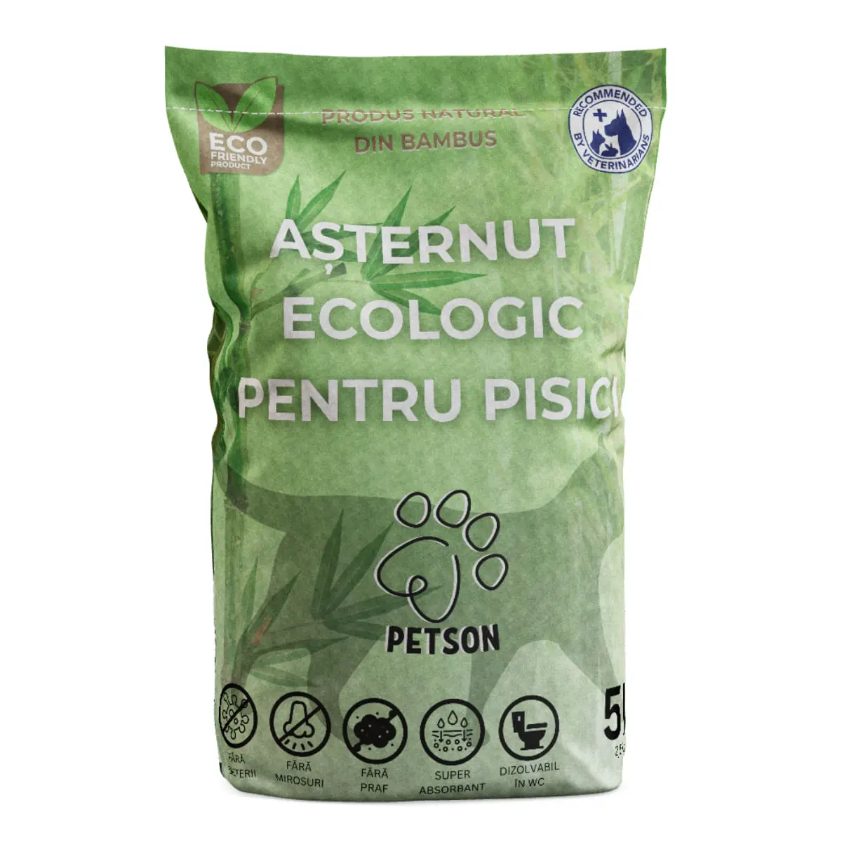 PETSON Nisip pentru pisici din fibra de bambus, asternut igienic pisici, peleti, fibra de bambus, aglomerant, ecologic, fara praf, biodegradabil PETSON Nisip pentru pisici din fibra de bambus, asternut igienic pisici, peleti,  fibra de bambus, aglomerant - Image 6