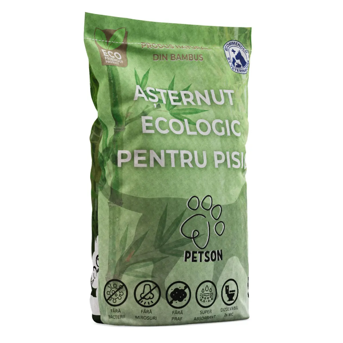 PETSON Nisip pentru pisici din fibra de bambus, asternut igienic pisici, peleti, fibra de bambus, aglomerant, ecologic, fara praf, biodegradabil PETSON Nisip pentru pisici din fibra de bambus, asternut igienic pisici, peleti,  fibra de bambus, aglomerant - Image 10