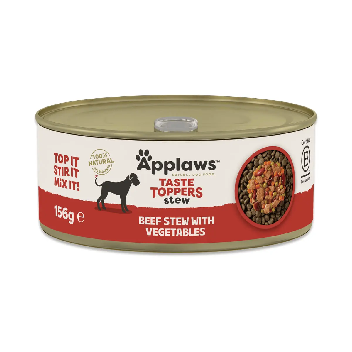 APPLAWS Taste Toppers Stew Tocanita, XS-XL, Vita si Legume, conserva hrana umeda fara cereale caini, (topping), 156g
