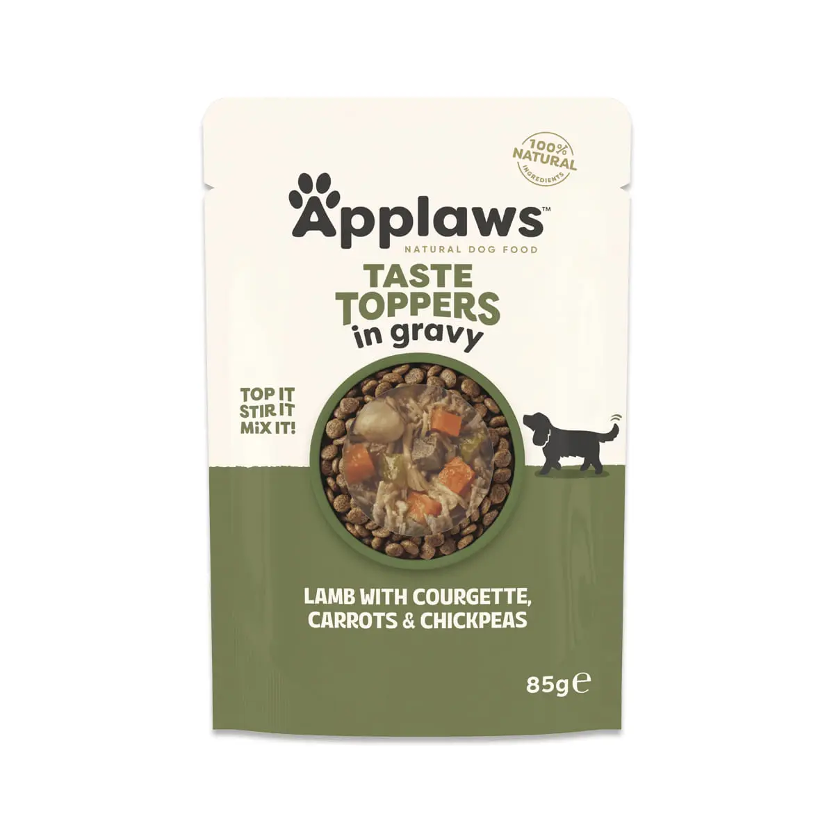 APPLAWS Taste Toppers, XS-XL, Miel si Zucchini, plic hrana umeda fara cereale caini, (in sos), 85g