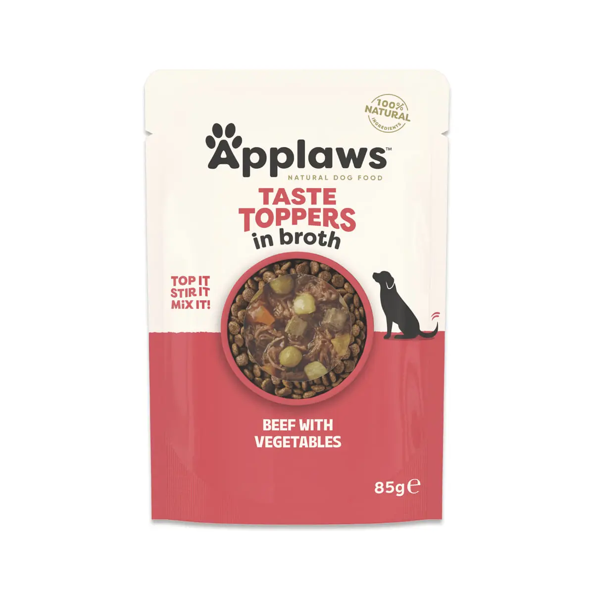 APPLAWS Taste Toppers, XS-XL, Vita si Fasole Verde, plic hrana umeda fara cereale caini, (in supa), 85g - Image 2