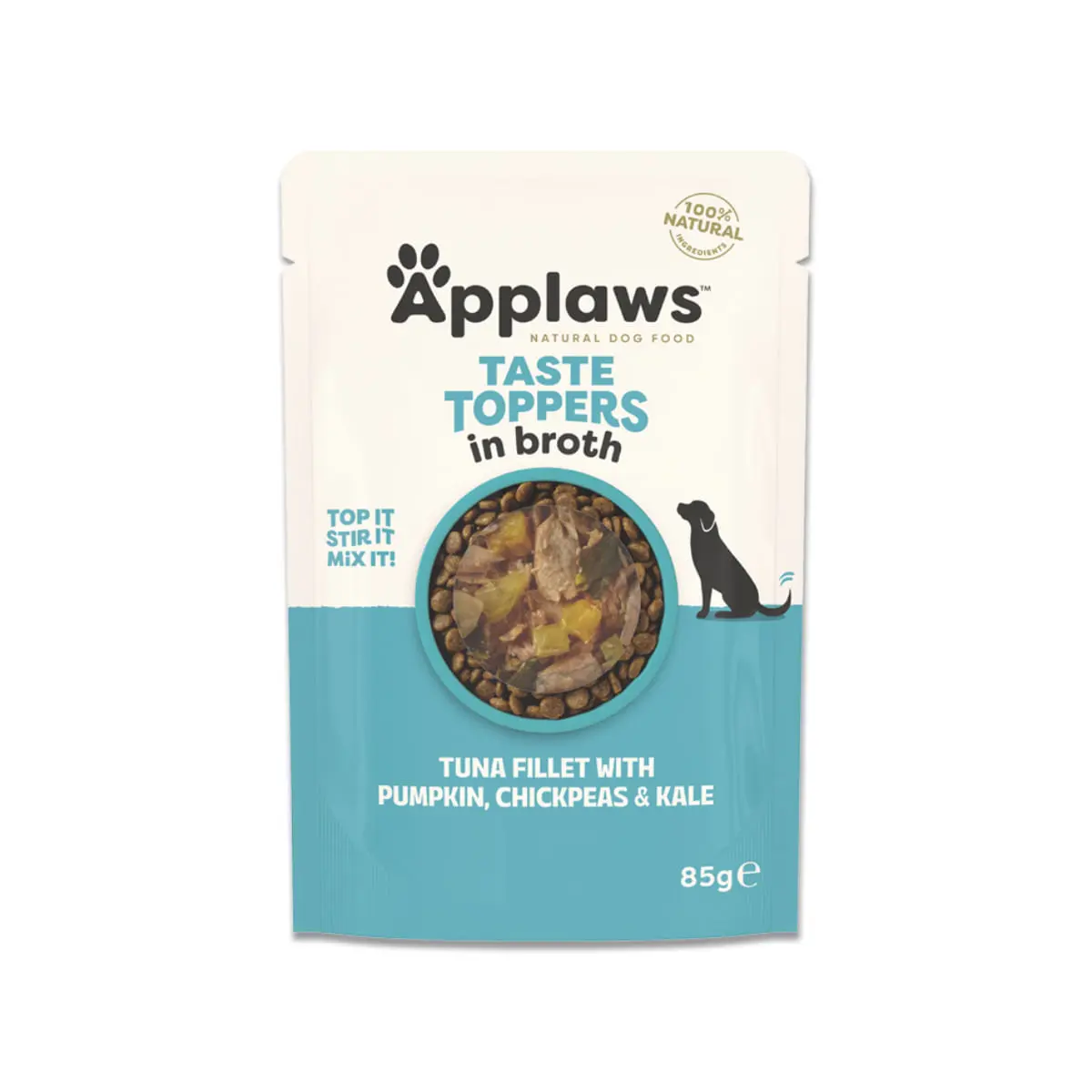 APPLAWS Taste Toppers, XS-XL, Ton si dovleac, plic hrana umeda fara cereale caini, (in supa), 85g