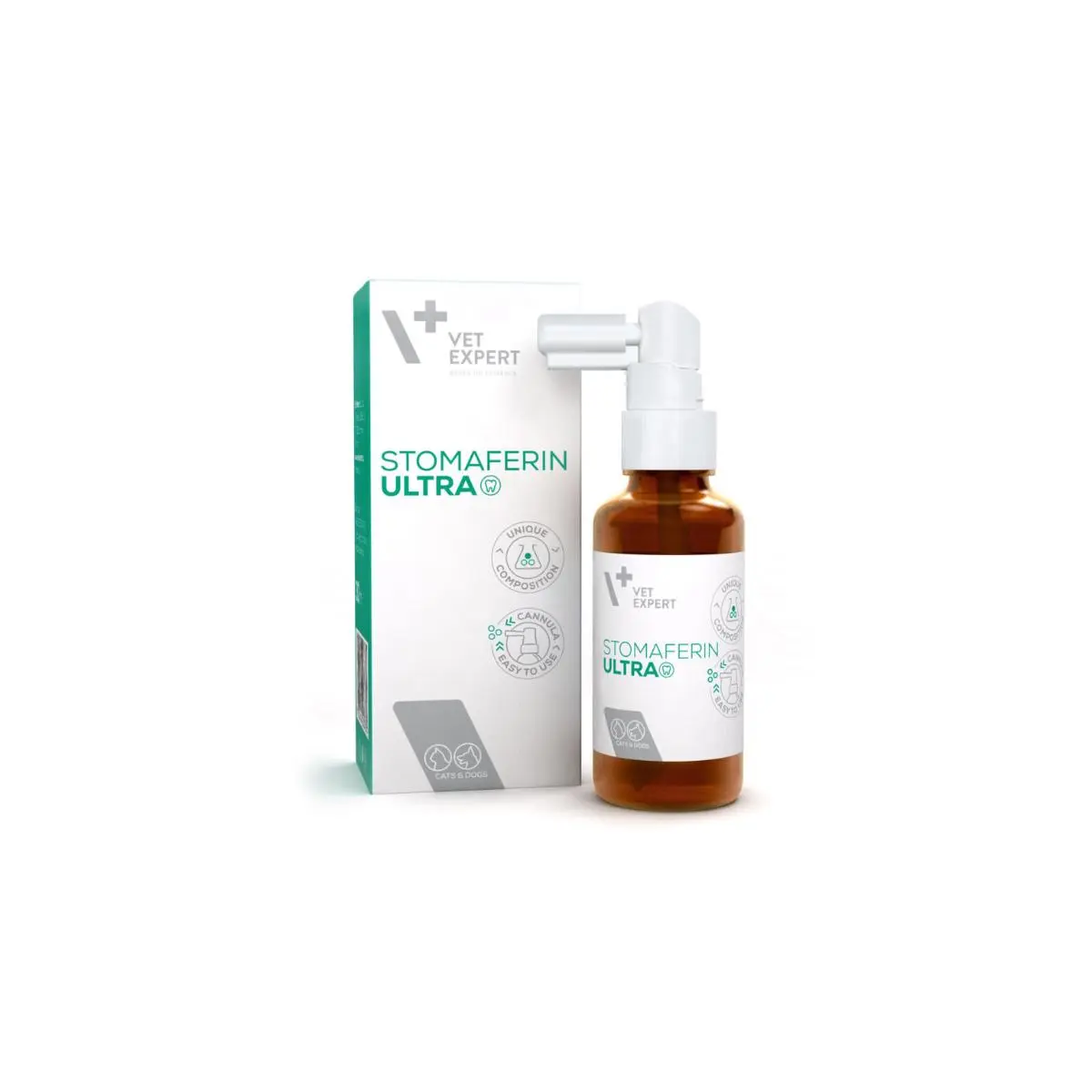 VET EXPERT Stomaferin Ultra, igiena orala gel caini si pisici, anti-tartru, antibacterian, flacon cu aplicator, 30ml