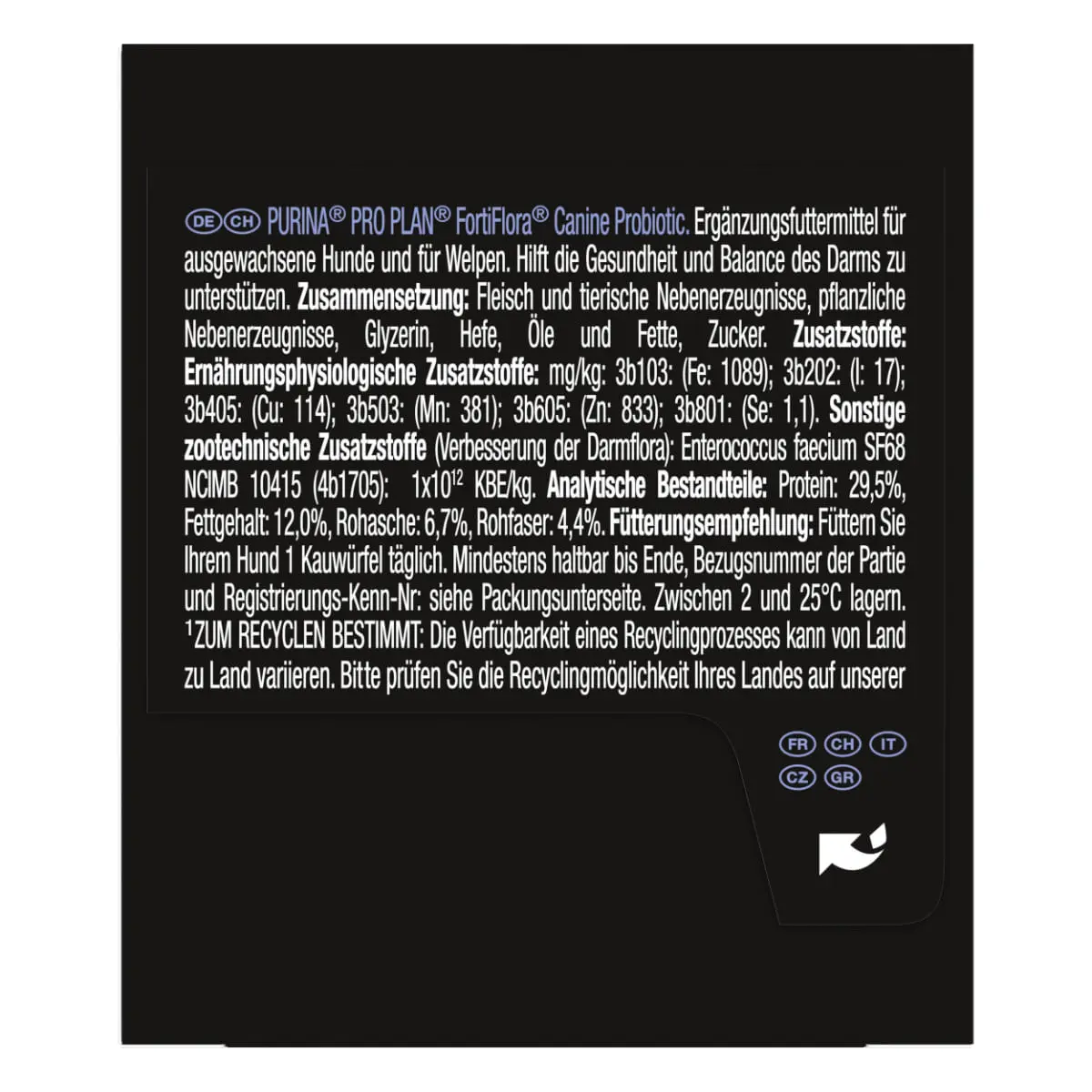PURINA Pro Plan Veterinary Diets FortiFlora, XS-XL, supliment sistem digestiv & probiotice caini, cutie, 30 comprimate masticabile - Image 5