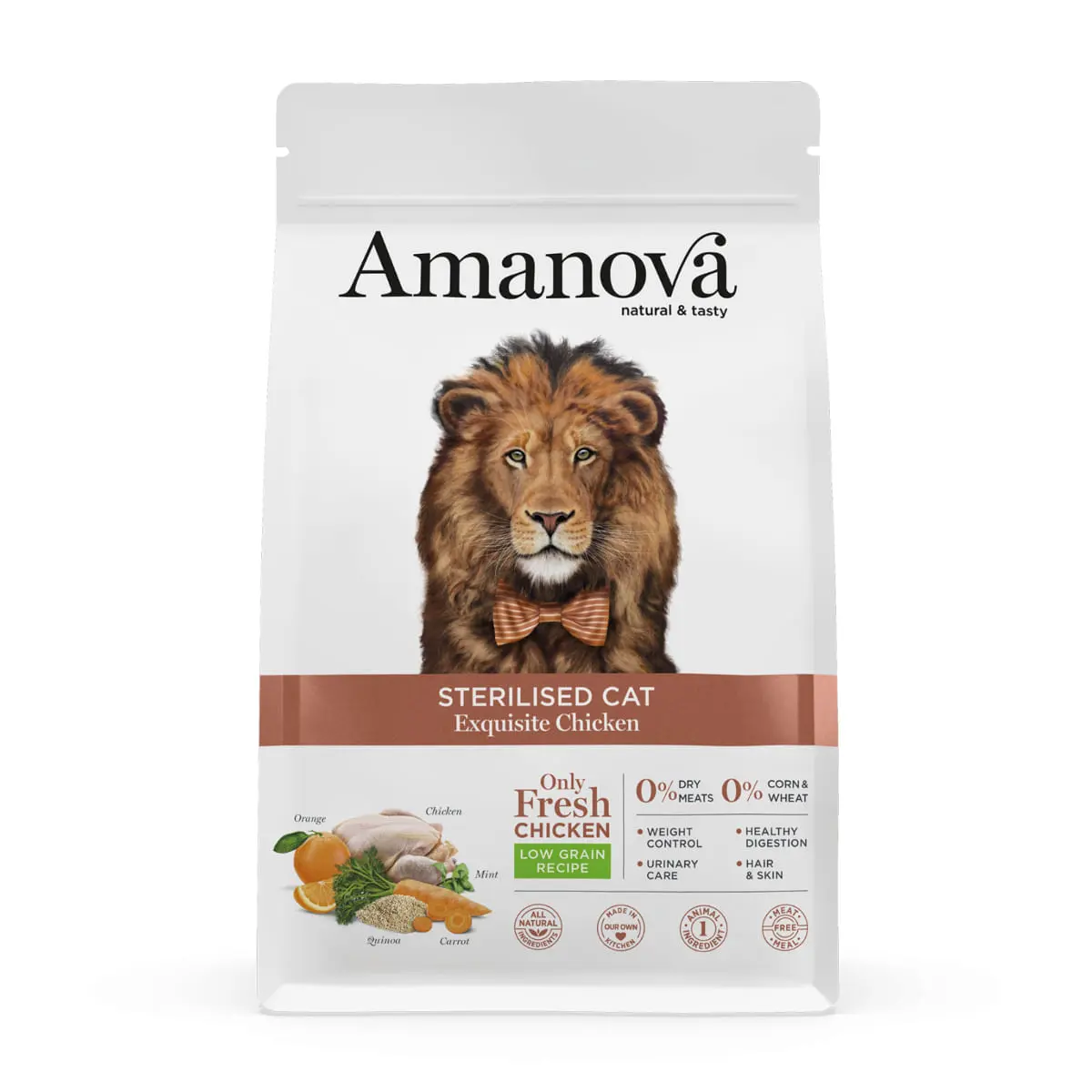 AMANOVA Sterilised, Pui, hrana uscata monoproteica pisici sterilizate, 1.5kg - Image 2