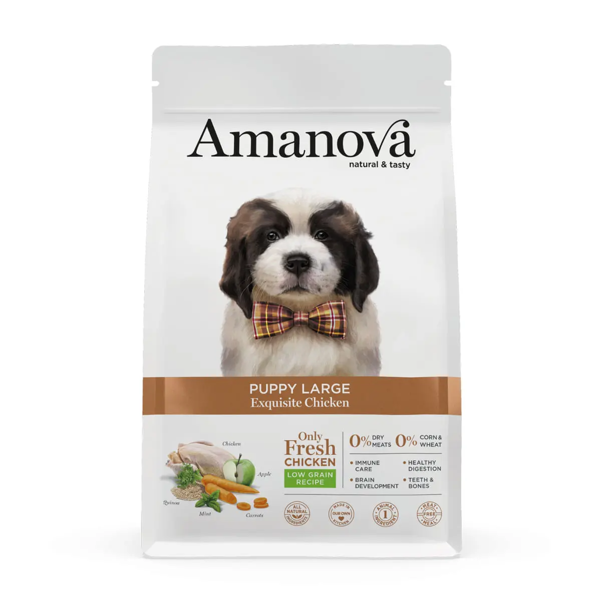 AMANOVA Puppy Large, L-XL, Pui, hrana uscata monoproteica caini junior, 12kg