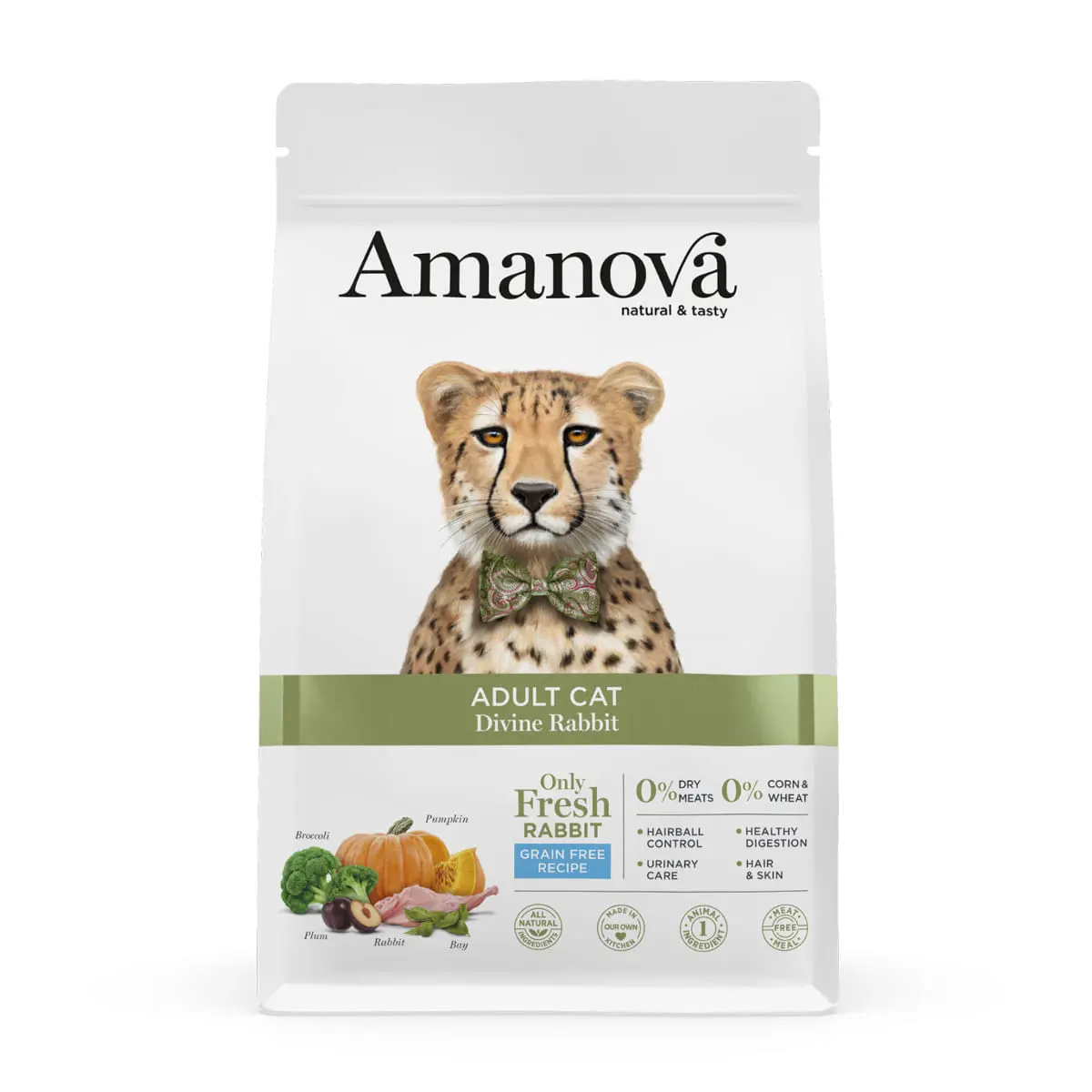 AMANOVA Adult, Iepure, hrana uscata monoproteica fara cereale pisici, 1.5kg