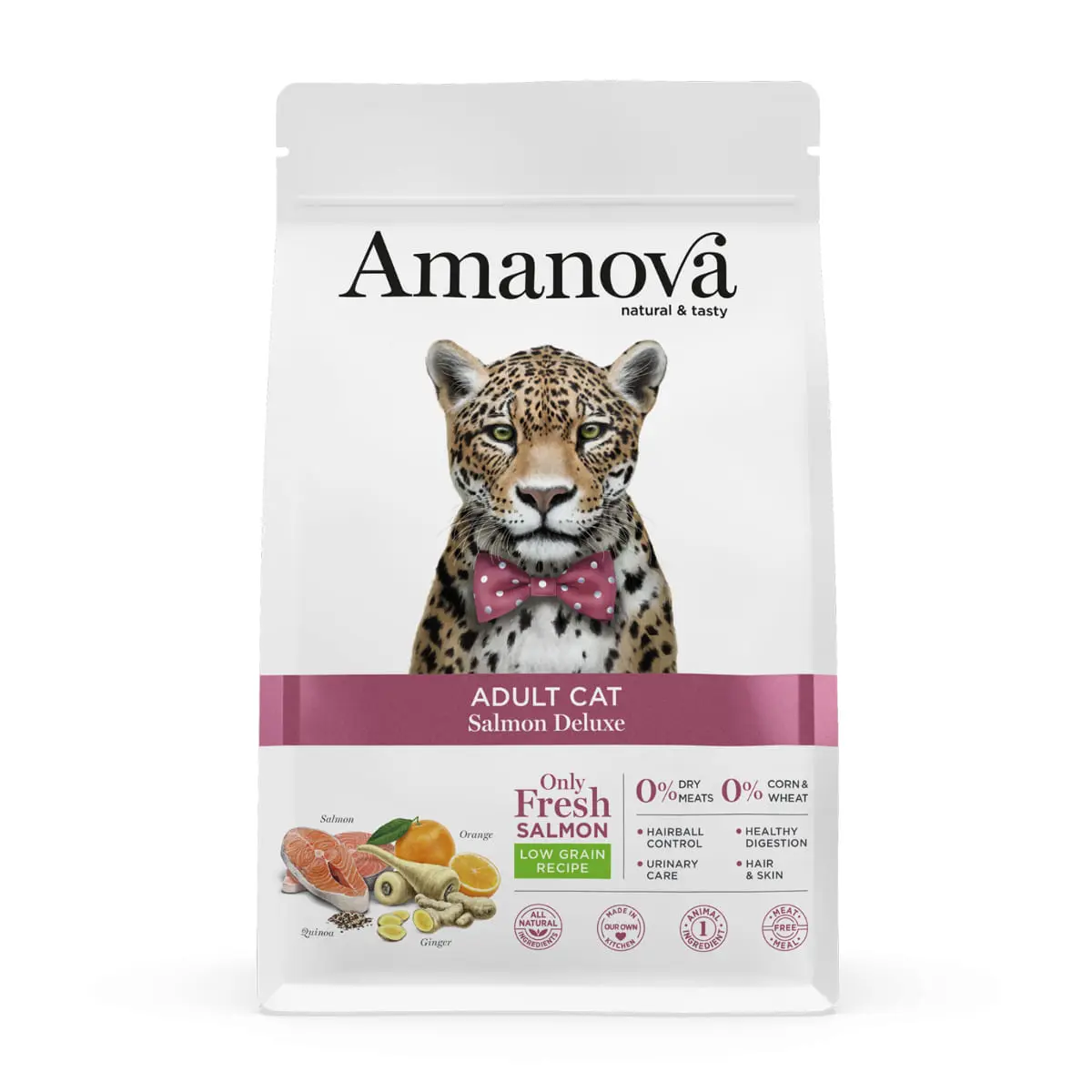 AMANOVA Adult, Somon, hrana uscata monoproteica pisici, 1.5kg - Image 2