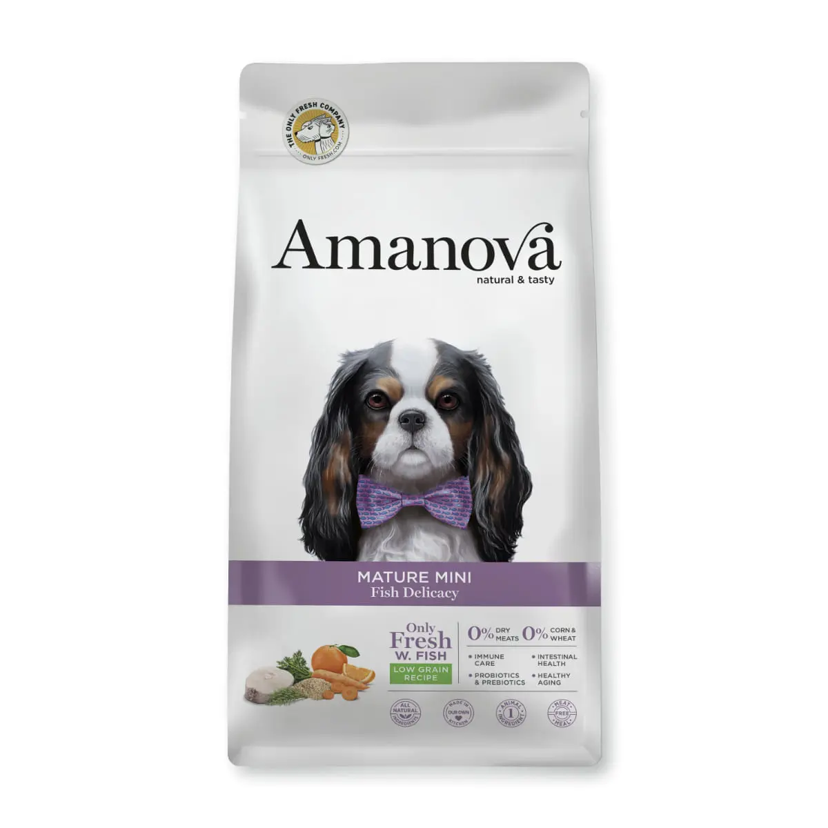 AMANOVA Mature Mini, XS-S, Peste alb, hrana uscata monoproteica caini senior, 7kg