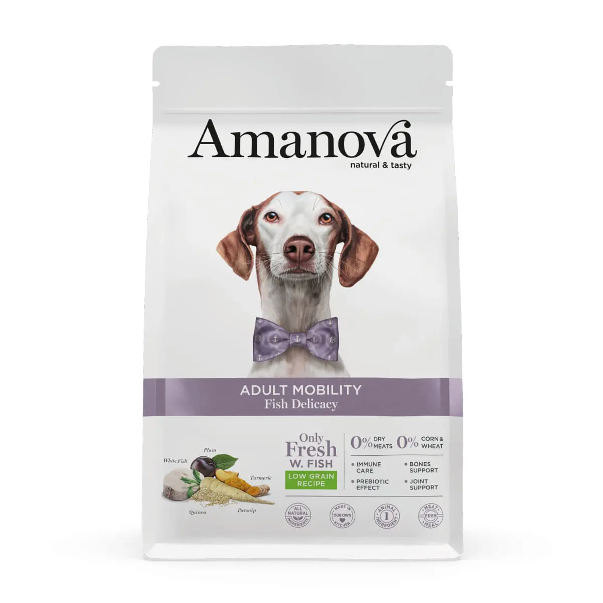 AMANOVA Adult Mobility, XS-XL, Peste alb, hrana uscata monoproteica caini, sistem articular, 10kg