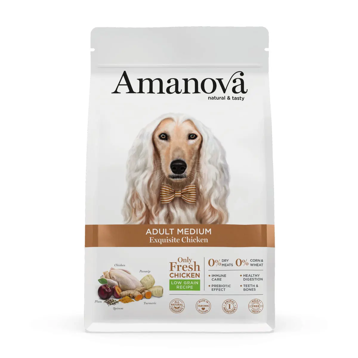 AMANOVA Adult Medium, M-L, Pui, hrana uscata monoproteica caini, 12kg - Image 2