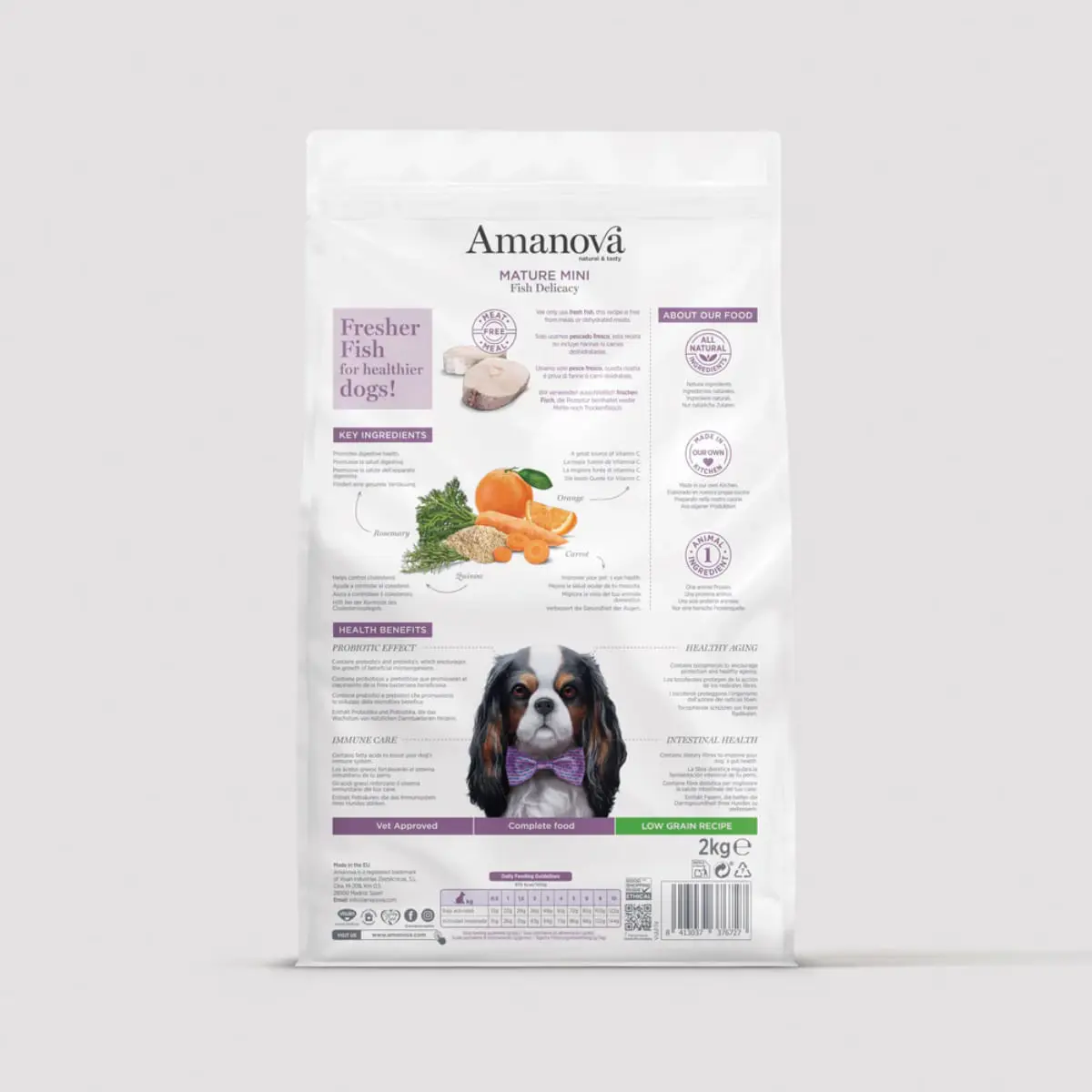 AMANOVA Mature Mini, XS-S, Peste alb, hrana uscata monoproteica caini senior, 7kg - Image 3