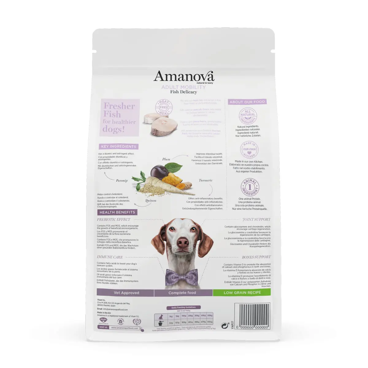 AMANOVA Adult Mobility, XS-XL, Peste alb, hrana uscata monoproteica caini, sistem articular, 10kg - Image 3