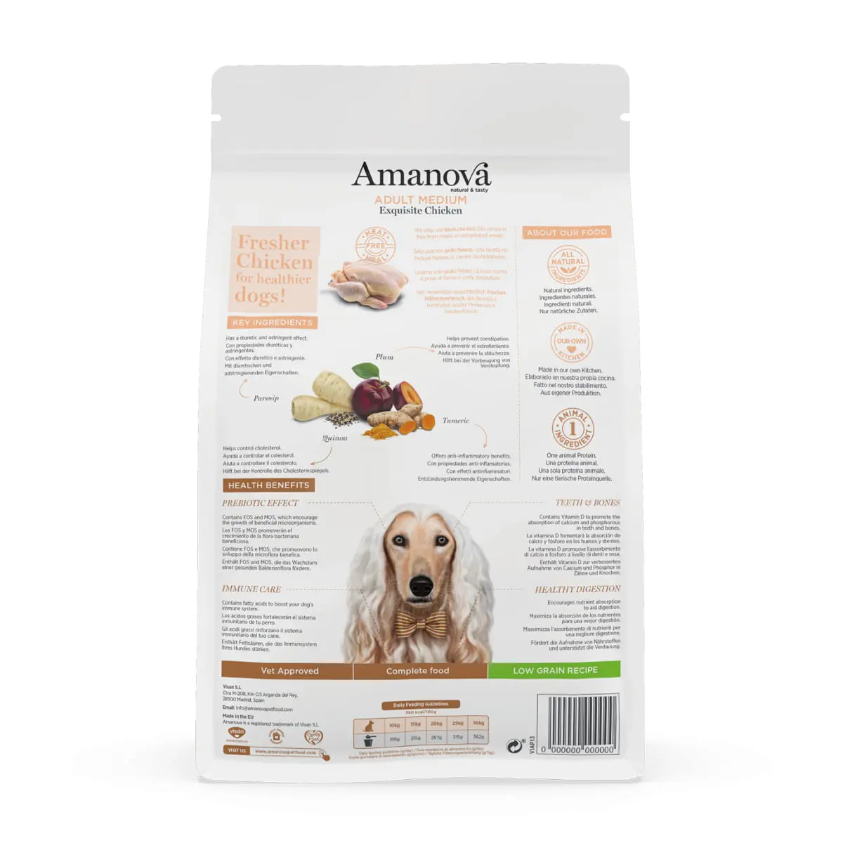 AMANOVA Adult Medium, M-L, Pui, hrana uscata monoproteica caini, 12kg - Image 3