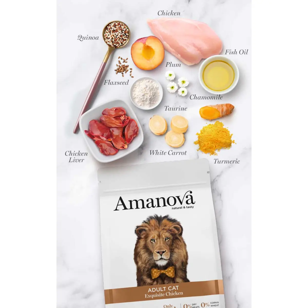 AMANOVA Adult, Pui, hrana uscata monoproteica pisici, 6kg - Image 4