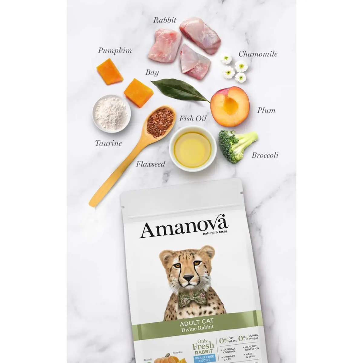 AMANOVA Adult, Iepure, hrana uscata monoproteica fara cereale pisici, 1.5kg - Image 4