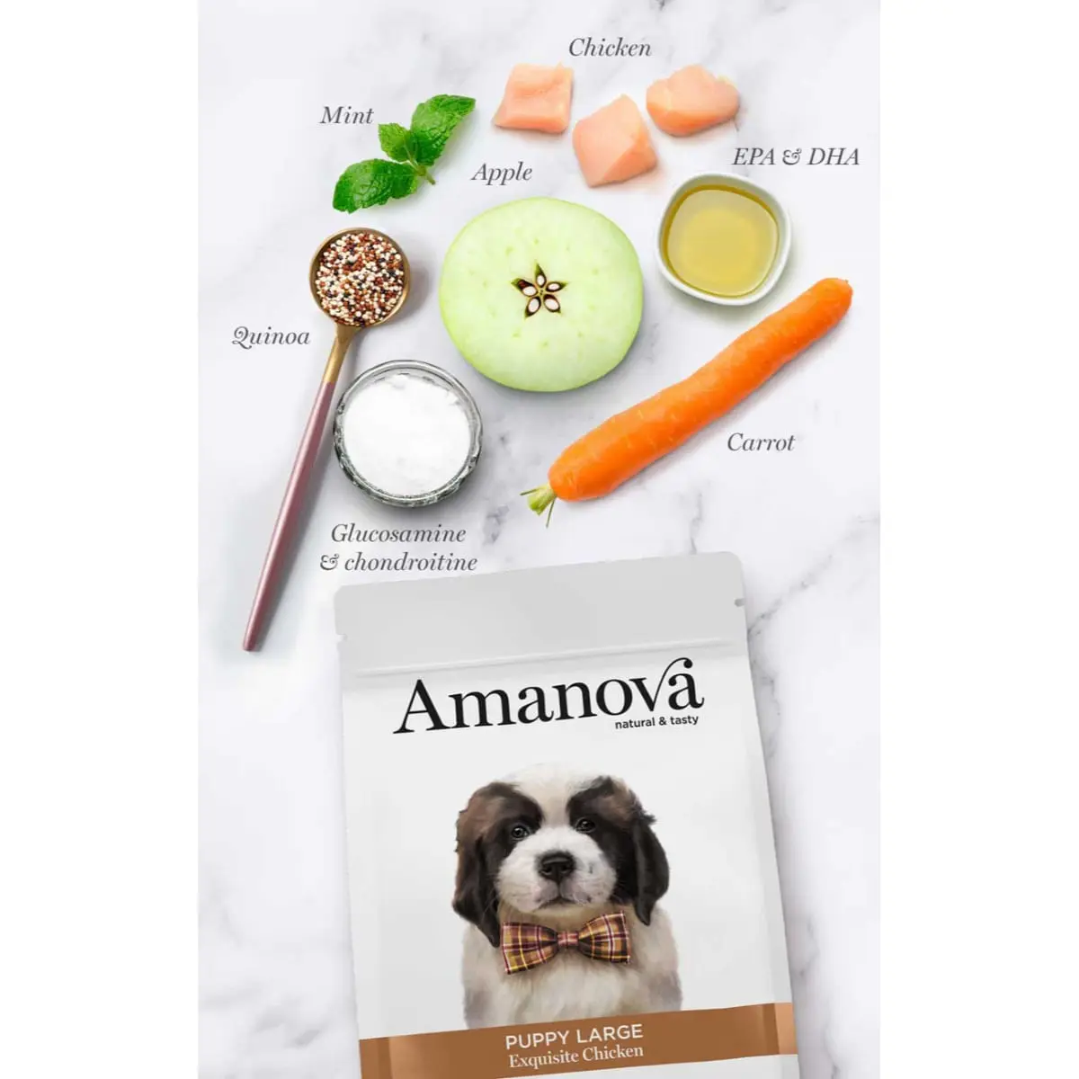 AMANOVA Puppy Large, L-XL, Pui, hrana uscata monoproteica caini junior, 12kg - Image 4