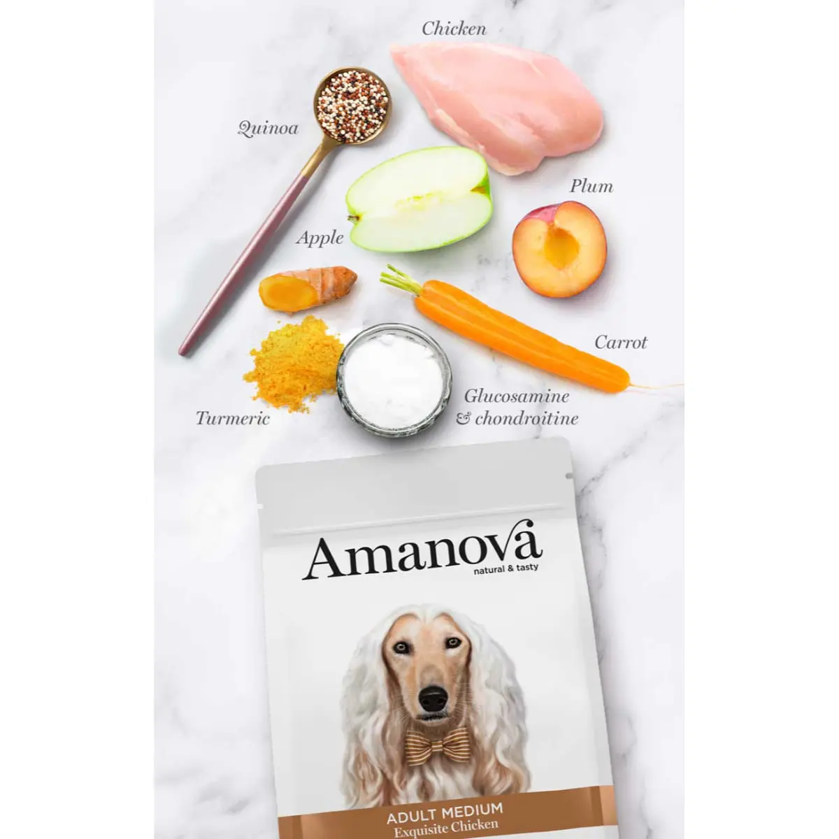 AMANOVA Adult Medium, M-L, Pui, hrana uscata monoproteica caini, 12kg - Image 4
