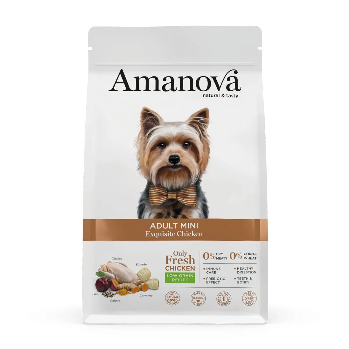 AMANOVA Adult Mini, XS-S, Pui, hrana uscata monoproteica caini, 2kg - Image 2
