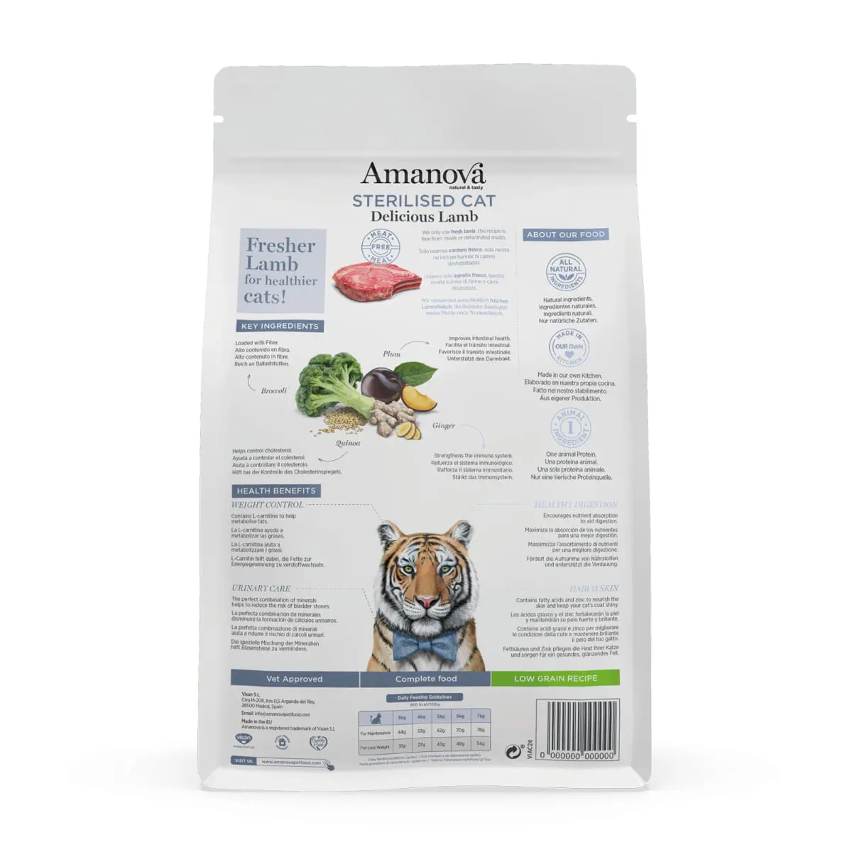 AMANOVA Sterilised, Miel, hrana uscata monoproteica pisici sterilizate, 4kg - Image 3