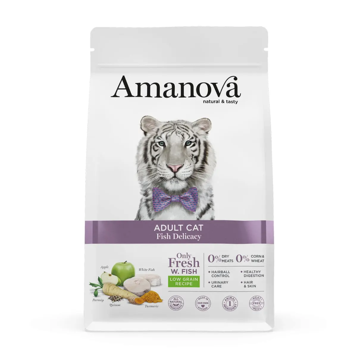 AMANOVA Adult, Peste alb, hrana uscata monoproteica pisici, 6kg - Image 2