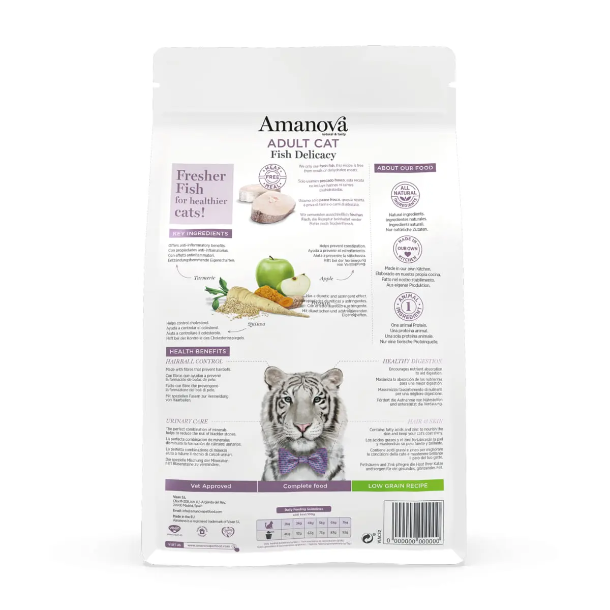 AMANOVA Adult, Peste alb, hrana uscata monoproteica pisici, 6kg - Image 3