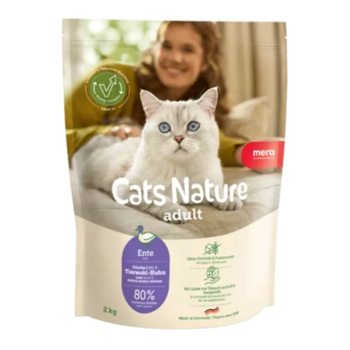 MERA Cat's Nature, Pastrav, hrana uscata fara cereale pisici, 400g