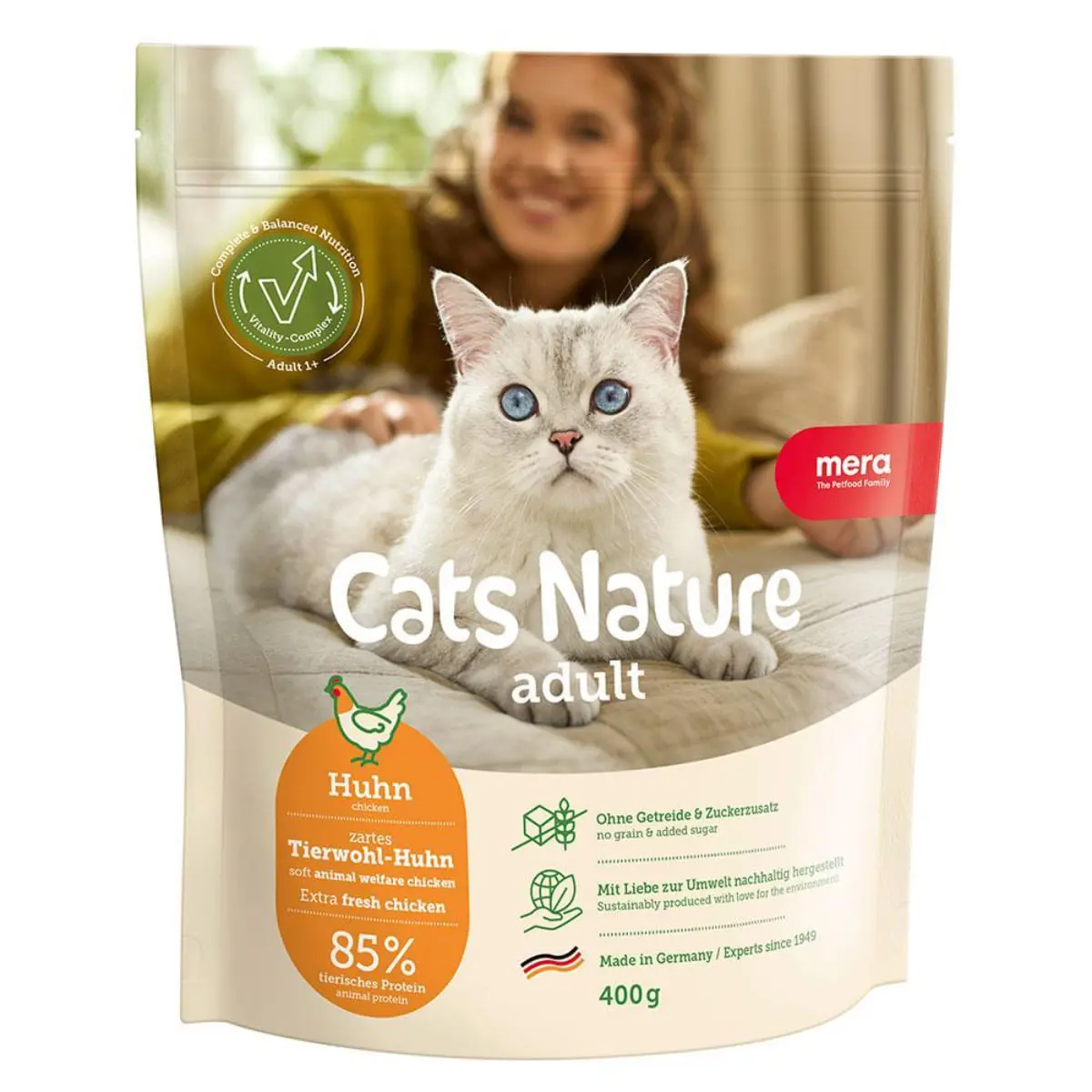 MERA Cat's Nature, Pui, hrana uscata fara cereale pisici, 400g - Image 2