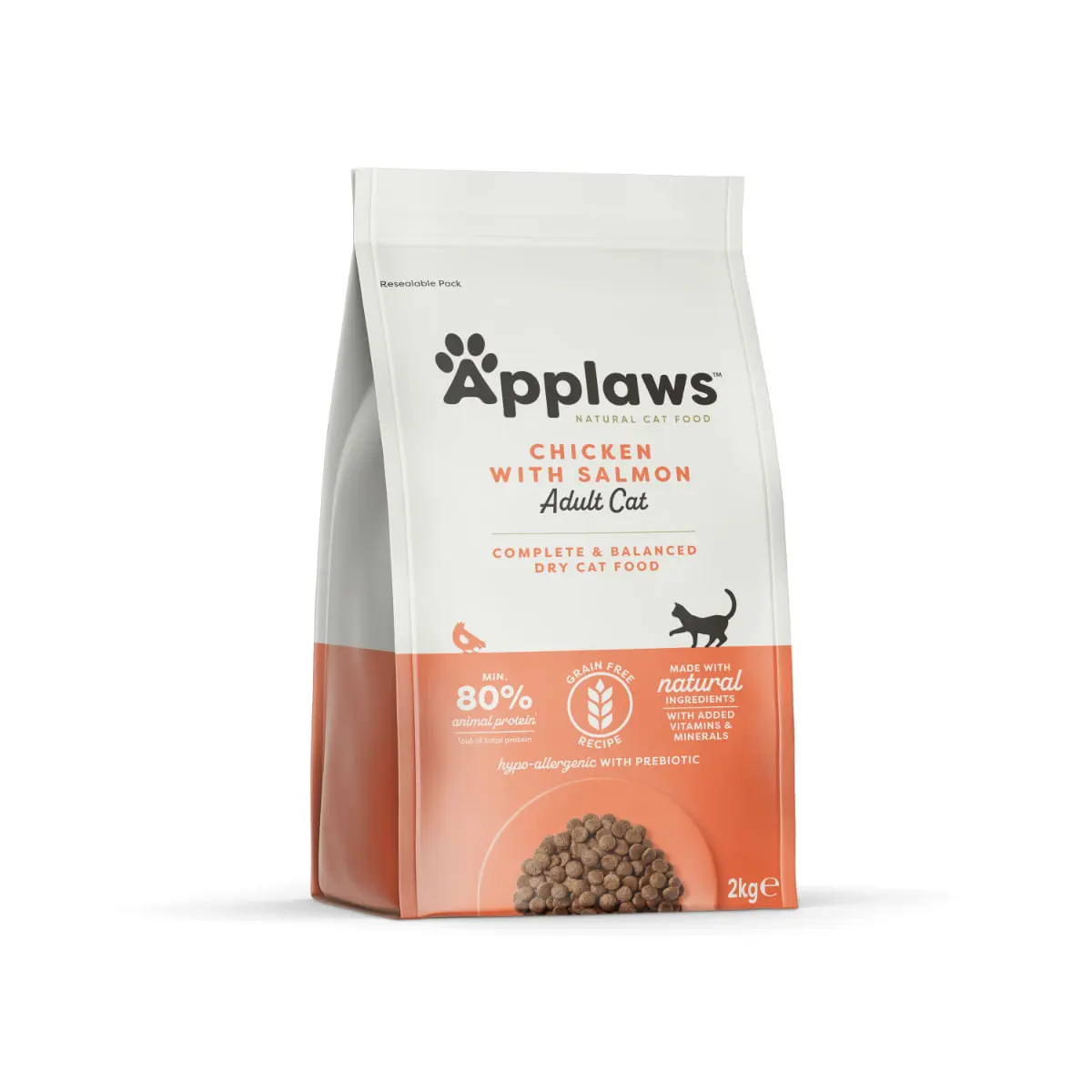 APPLAWS, Pui si Somon, hrana uscata fara cereale pisici, 2kg