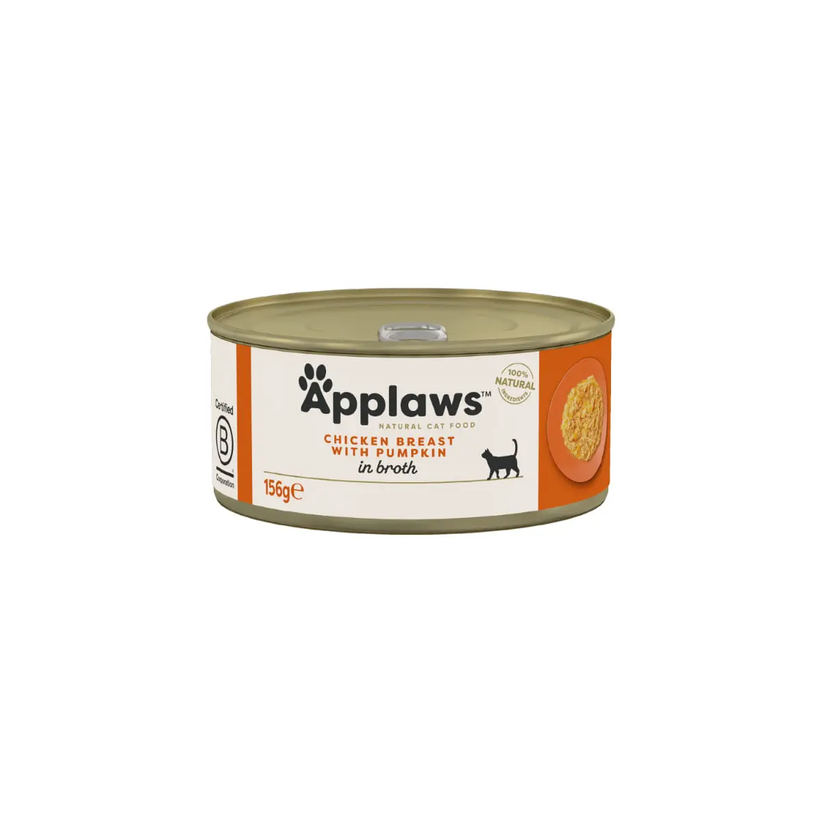 APPLAWS Piept, Pui si dovleac, conserva hrana umeda pisici, (in supa), 156g