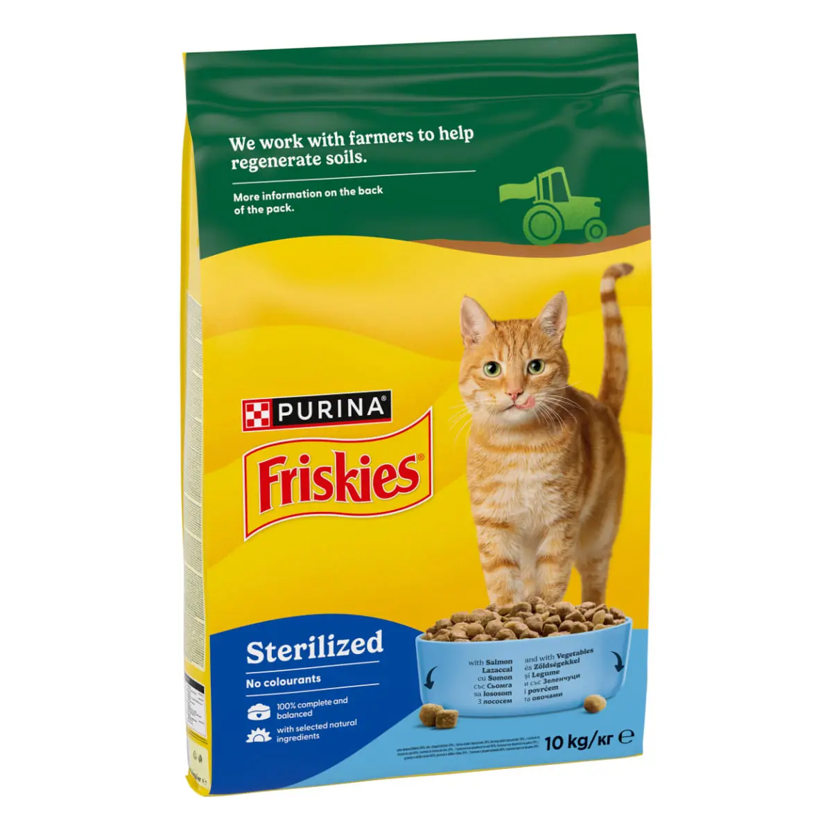 FRISKIES Sterilised, Somon si Legume, hrana uscata pisici sterilizate, 10kg - Image 2